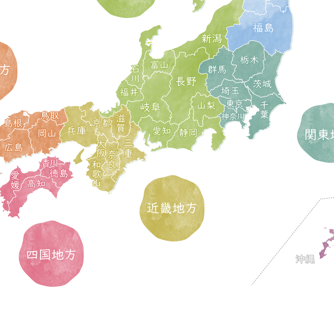 日本地図 ポスター 都道府県 A3 インテリア/住まい/日用品のインテリア小物(その他)の商品写真