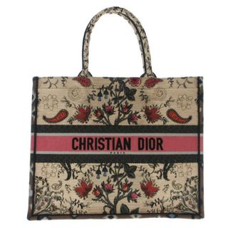 クリスチャンディオール(Christian Dior)のDIOR/ChristianDior(ディオール/クリスチャンディオール) トートバッグ美品  ブックトートラージバッグ M1286ZRFX ベージュ×ピンク×マルチ 花柄/ペイズリー柄/2021SS エンブロイダリーキャンバス(トートバッグ)