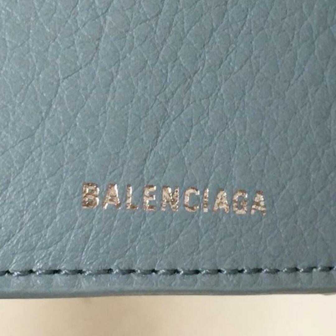 Balenciaga(バレンシアガ)のBALENCIAGA(バレンシアガ) 3つ折り財布 ペーパーミニウォレット 391446 ライトブルー レザー レディースのファッション小物(財布)の商品写真