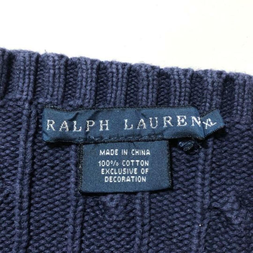 Ralph Lauren(ラルフローレン)のRalphLauren(ラルフローレン) 長袖セーター サイズXL レディース - ネイビー クルーネック レディースのトップス(ニット/セーター)の商品写真