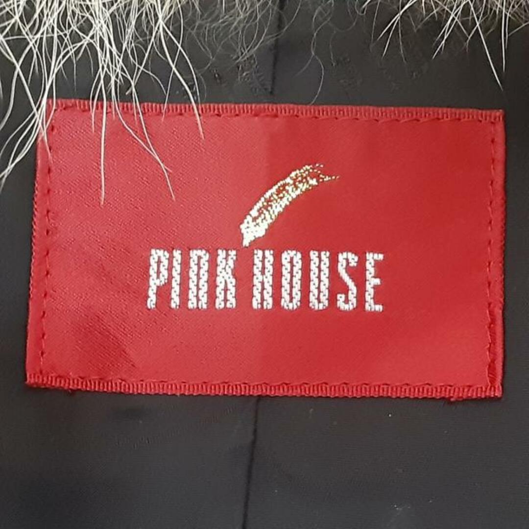 PINK HOUSE(ピンクハウス)のPINK HOUSE(ピンクハウス) ブルゾン サイズM レディース美品  - 黒 長袖/レザー/中綿/ジップアップ/冬 レディースのジャケット/アウター(ブルゾン)の商品写真