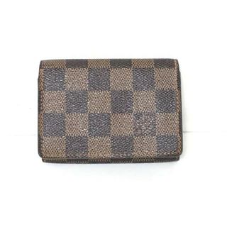 ルイヴィトン(LOUIS VUITTON)のLOUIS VUITTON(ルイヴィトン) カードケース ダミエ アンヴェロップカルトドゥヴィジット N62920 エベヌ ダミエキャンバス(名刺入れ/定期入れ)