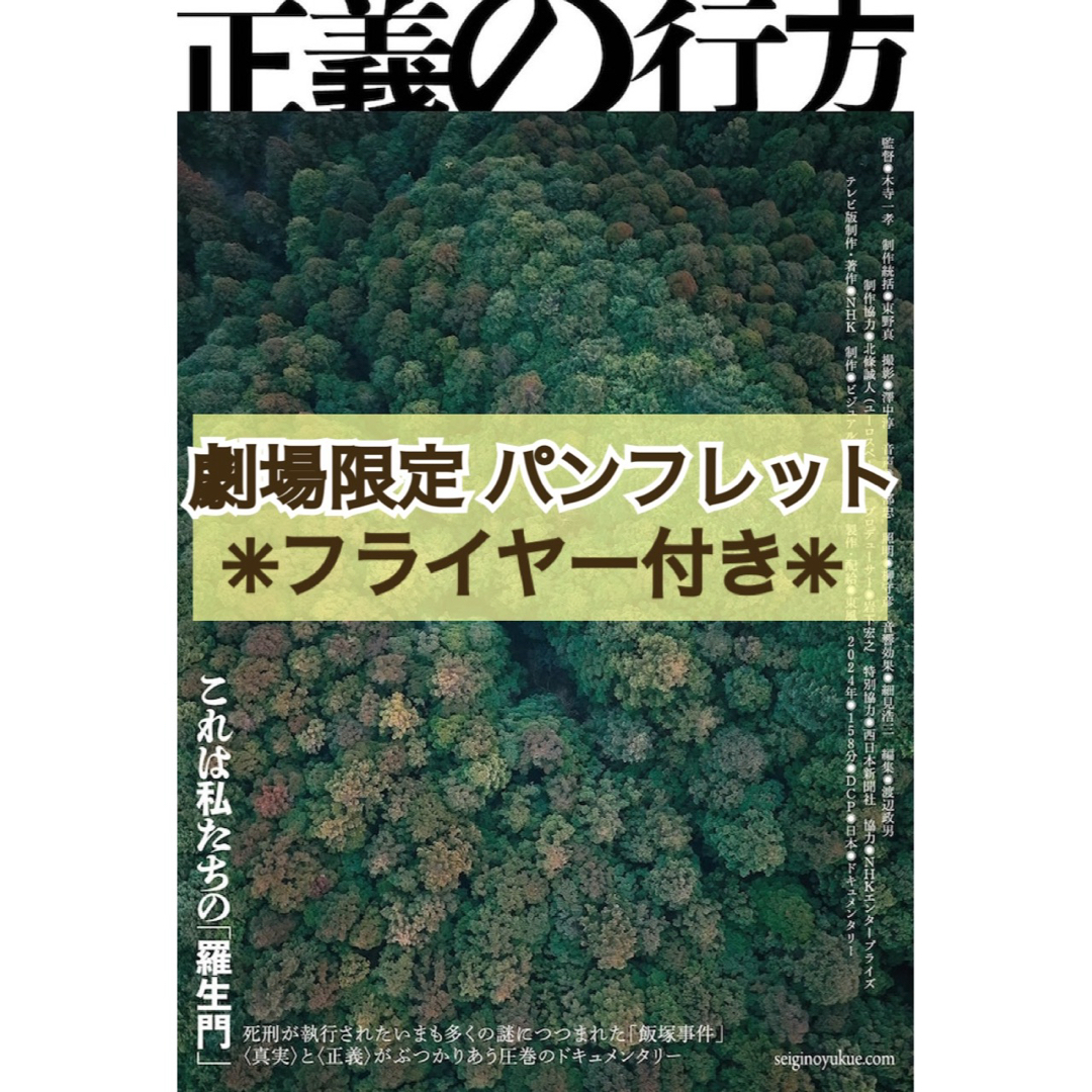 映画 邦画 『 正義の行方 』  パンフレット & フライヤー セット エンタメ/ホビーの本(アート/エンタメ)の商品写真