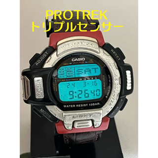 カシオ(CASIO)のCASIO PROTREK 人気 多機能 トリプルセンサー内蔵 アウトドア時計 (腕時計(デジタル))