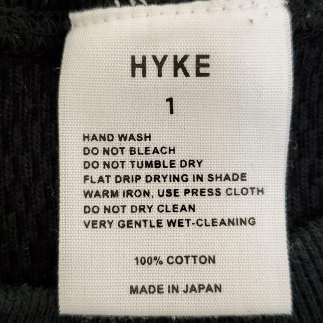 HYKE(ハイク)のHYKE(ハイク) 長袖カットソー サイズ1 S レディース - 黒 クルーネック レディースのトップス(カットソー(長袖/七分))の商品写真