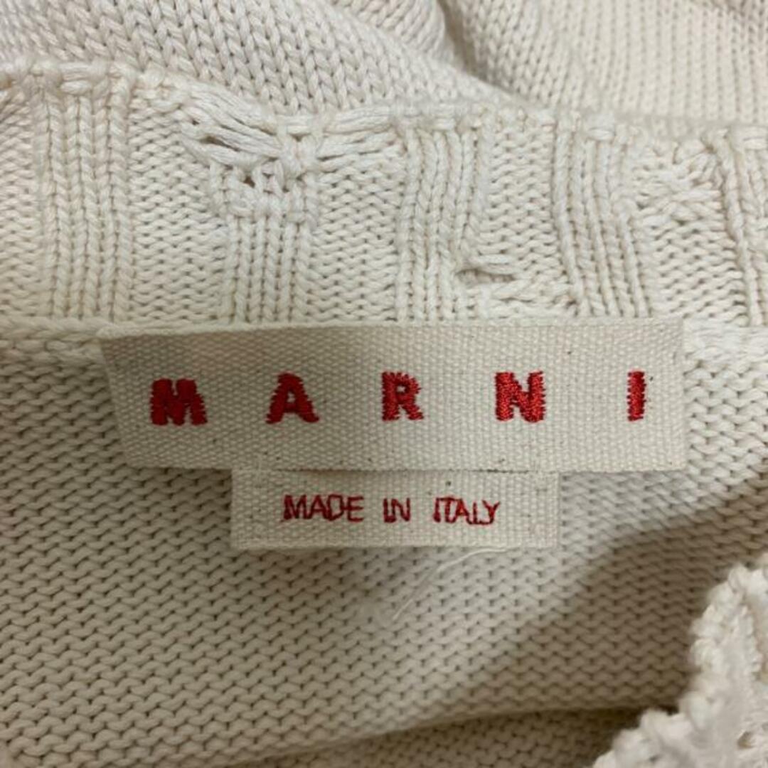 Marni(マルニ)のMARNI(マルニ) 長袖セーター サイズ40 M レディース美品  - GCMD0276A1 UFC652 アイボリー クルーネック/ダメージ加工 レディースのトップス(ニット/セーター)の商品写真