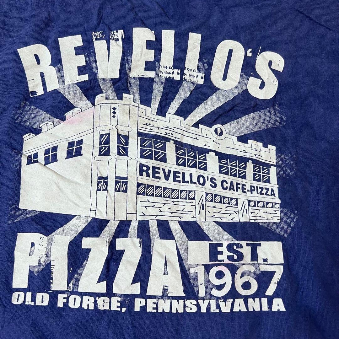 GILDAN(ギルタン)のUS 古着　Tシャツ　ブルー　企業　LOVE PIZZA ギルダン M メンズのトップス(Tシャツ/カットソー(半袖/袖なし))の商品写真