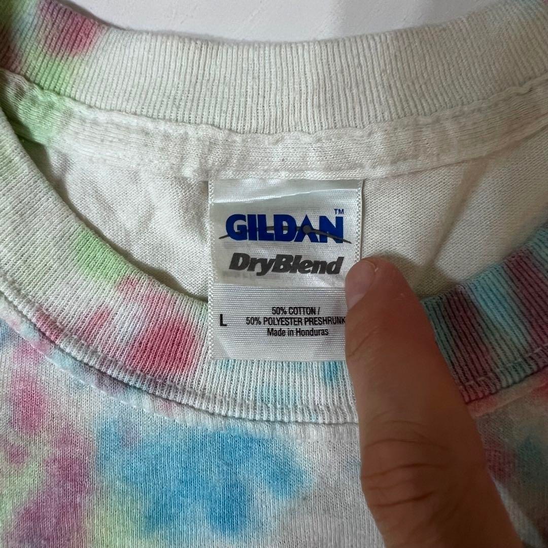 GILDAN(ギルタン)のUS 古着　GILDAN ギルダン　Tシャツ　タイダイ　L  ヴィンテージ メンズのトップス(Tシャツ/カットソー(半袖/袖なし))の商品写真