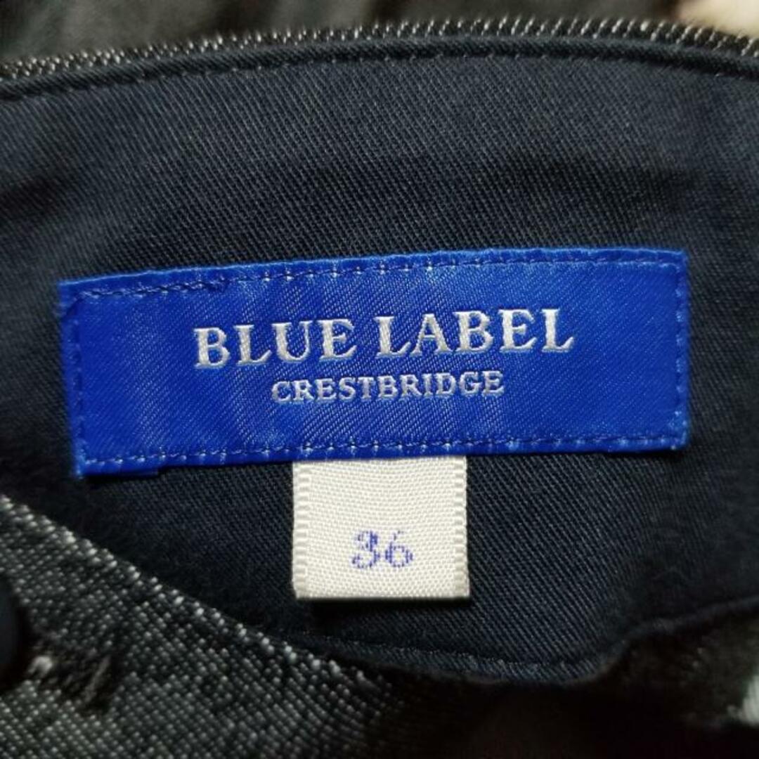 BLUE LABEL CRESTBRIDGE(ブルーレーベルクレストブリッジ)のBLUE LABEL CRESTBRIDGE(ブルーレーベルクレストブリッジ) ロングスカート サイズ36 S レディース美品  - ダークネイビー デニム レディースのスカート(ロングスカート)の商品写真