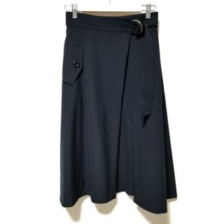 ブルーレーベルクレストブリッジ(BLUE LABEL CRESTBRIDGE)のBLUE LABEL CRESTBRIDGE(ブルーレーベルクレストブリッジ) ロングスカート サイズ36 S レディース美品  - 黒×ブラウン×レッド(ロングスカート)