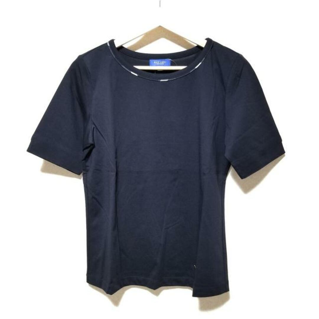 BLUE LABEL CRESTBRIDGE(ブルーレーベルクレストブリッジ)のBLUE LABEL CRESTBRIDGE(ブルーレーベルクレストブリッジ) 半袖Tシャツ サイズ38 M レディース美品  - 黒×ベージュ×グレー クルーネック レディースのトップス(Tシャツ(半袖/袖なし))の商品写真