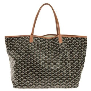 ゴヤール(GOYARD)のGOYARD(ゴヤール) トートバッグ サンルイGM ダークブラウン×白×マルチ コーティングキャンバス×レザー(トートバッグ)