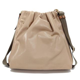 ペレボルサ(PELLE BORSA)のPELLE BORSA(ペレボルサ) ショルダーバッグ - ベージュ ナイロン×レザー(ショルダーバッグ)