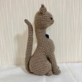 【ハンドメイド】ネコの編みぐるみ 　＊キャットプリンセス - ミルクココア＊(あみぐるみ)