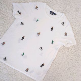 ラルフローレン(Ralph Lauren)の良品 ポロベア 刺繍Tシャツ 総柄 ラルフローレン メンズ XL(Tシャツ/カットソー(半袖/袖なし))