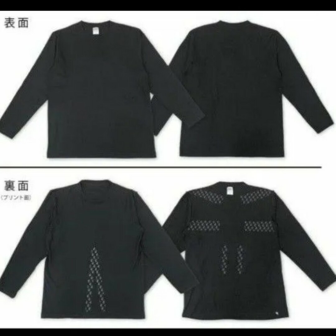 リライブシャツ 長袖Tシャツ ブラック レディース S M 黒色 ロングTシャツ レディースのトップス(Tシャツ(長袖/七分))の商品写真