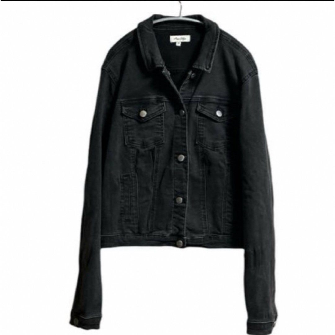 miss shop デニムジャケット  ジージャン　黒 ブラック　海外 レディースのジャケット/アウター(Gジャン/デニムジャケット)の商品写真