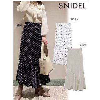 スナイデル(SNIDEL)の【SNIDEL】ドットジャガードナロースカート(ロングスカート)