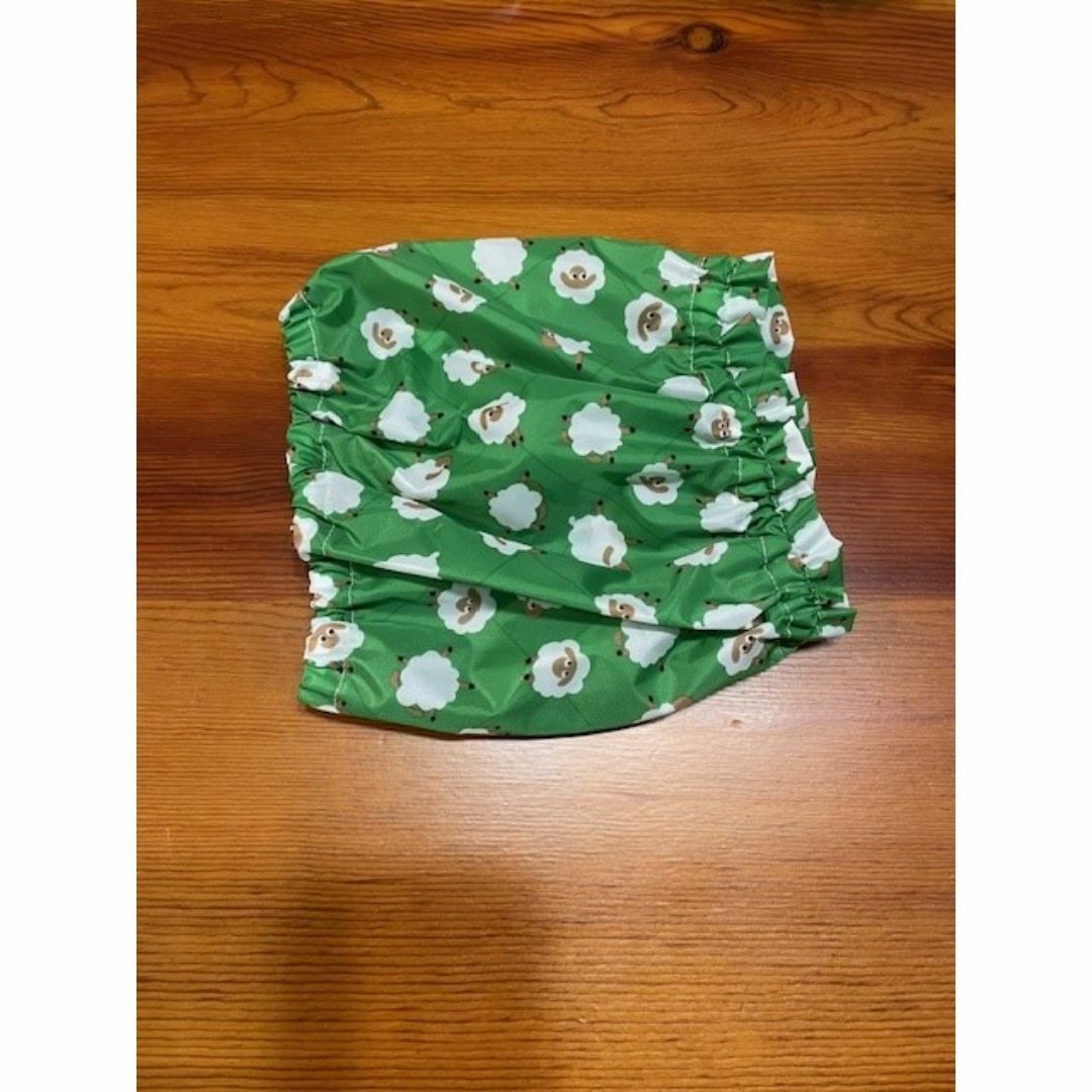 レインスヌード　Lサイズ　グリーン　中型犬用　ハンドメイド ハンドメイドのペット(ペット服/アクセサリー)の商品写真