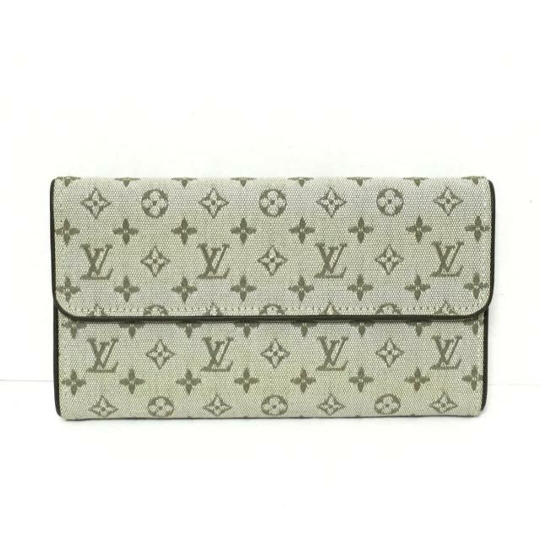 LOUIS VUITTON(ルイヴィトン)のLOUIS VUITTON(ルイヴィトン) 長財布 モノグラムミニ ポルトトレゾールインターナショナル M92243 カーキ ジャガード×レザー レディースのファッション小物(財布)の商品写真