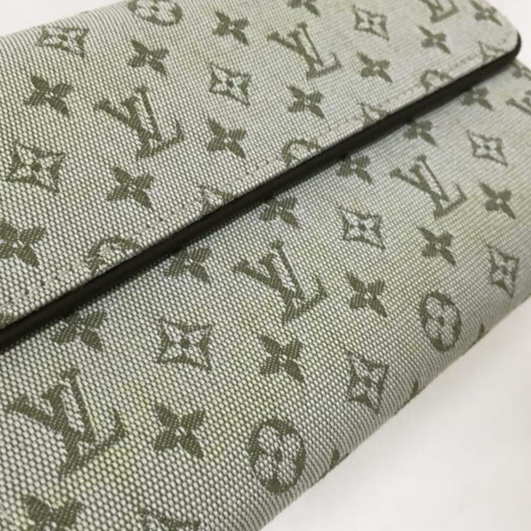 LOUIS VUITTON(ルイヴィトン)のLOUIS VUITTON(ルイヴィトン) 長財布 モノグラムミニ ポルトトレゾールインターナショナル M92243 カーキ ジャガード×レザー レディースのファッション小物(財布)の商品写真