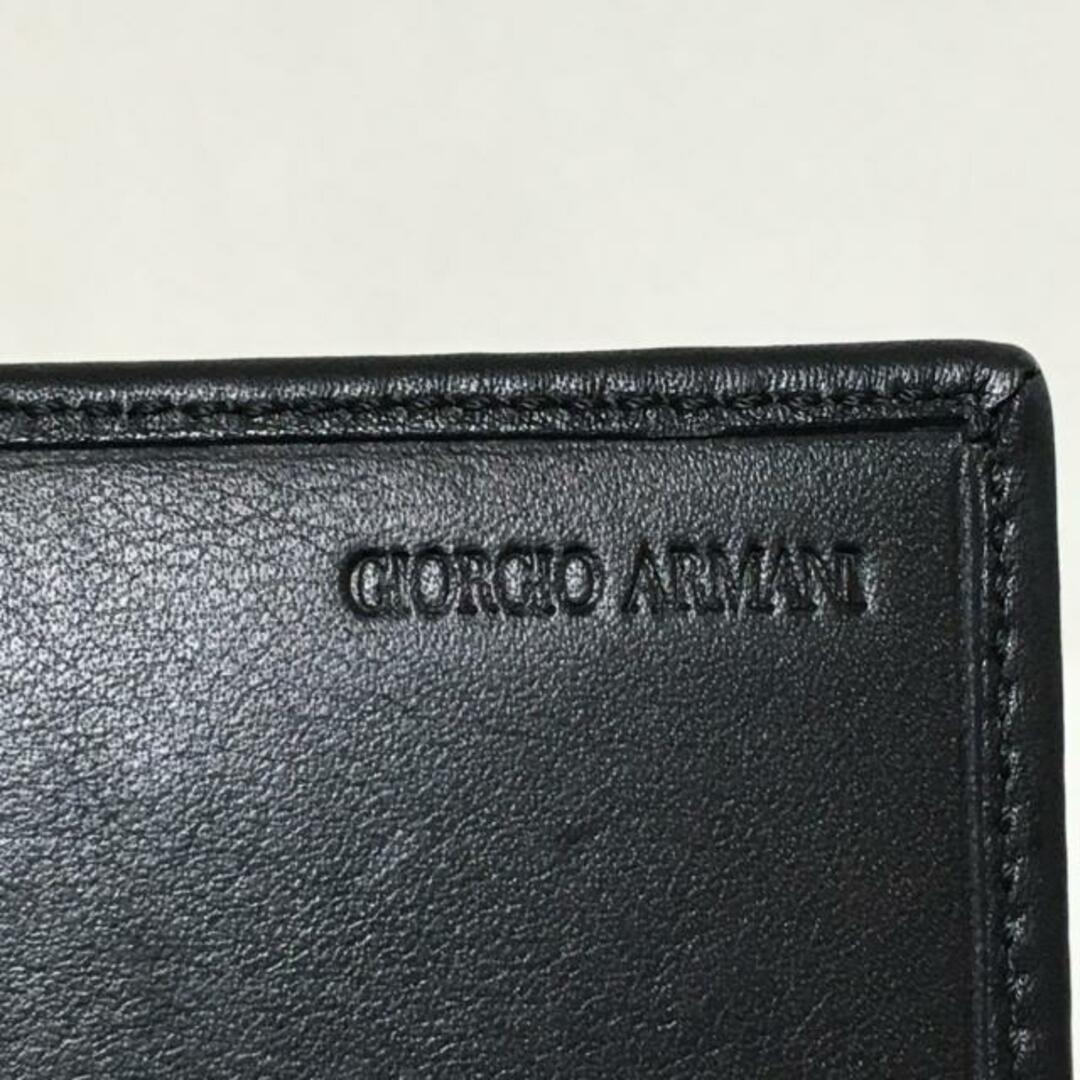 Giorgio Armani(ジョルジオアルマーニ)のGIORGIOARMANI(ジョルジオアルマーニ) 長財布 - 黒 レザー レディースのファッション小物(財布)の商品写真