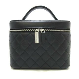 シャネル(CHANEL)のCHANEL(シャネル) バニティバッグ レディース美品  マトラッセ A80913 黒 シルバー金具 ラムスキン(その他)