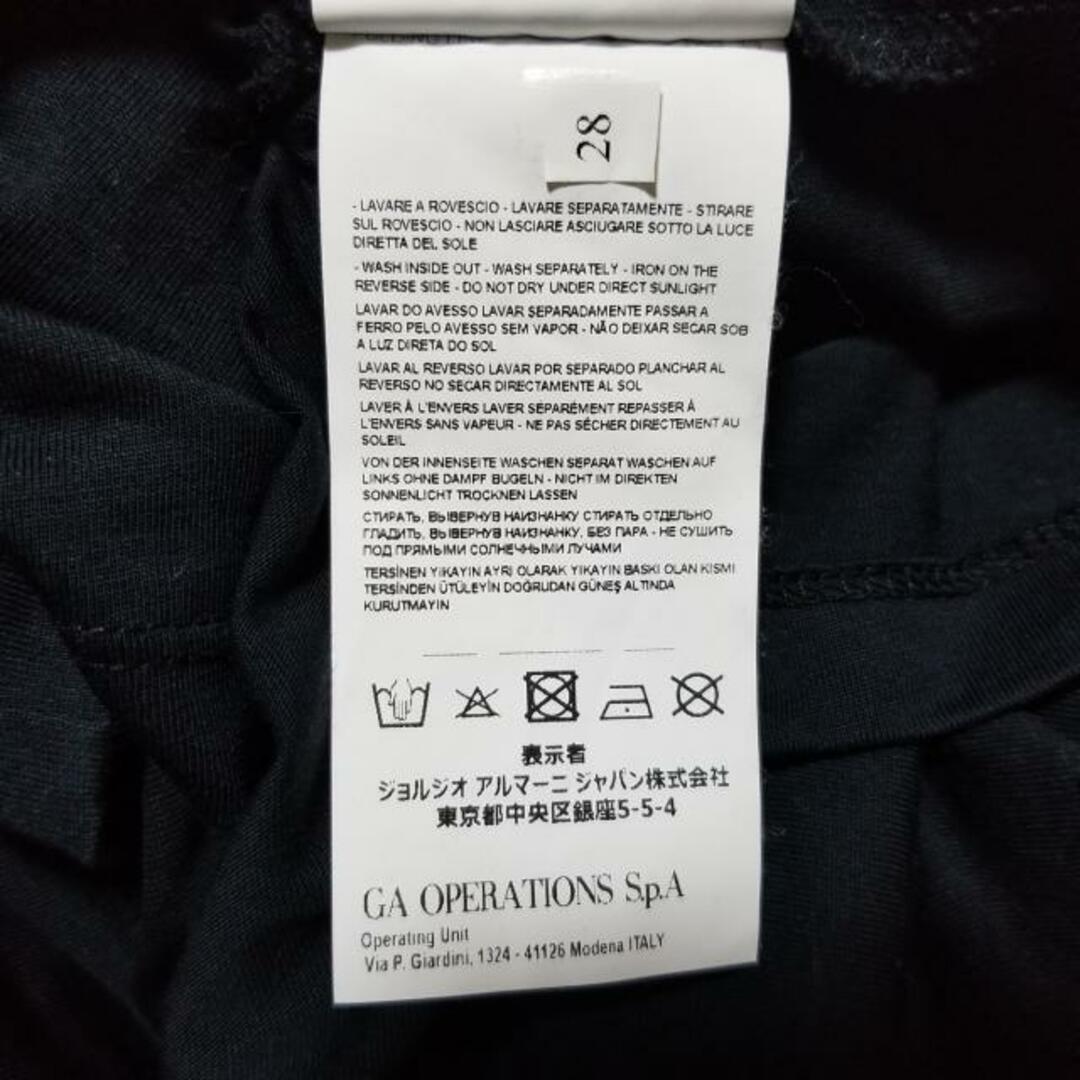 Emporio Armani(エンポリオアルマーニ)のEMPORIOARMANI(エンポリオアルマーニ) 半袖Tシャツ サイズM メンズ美品  - 黒×白 クルーネック メンズのトップス(Tシャツ/カットソー(半袖/袖なし))の商品写真