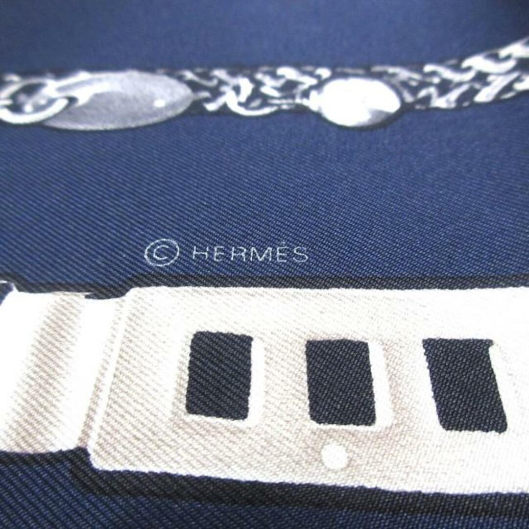 Hermes(エルメス)のHERMES(エルメス) スカーフ新品同様  カレ90 ネイビー×黒×マルチ LE TRESOR DE MEDOR レディースのファッション小物(バンダナ/スカーフ)の商品写真