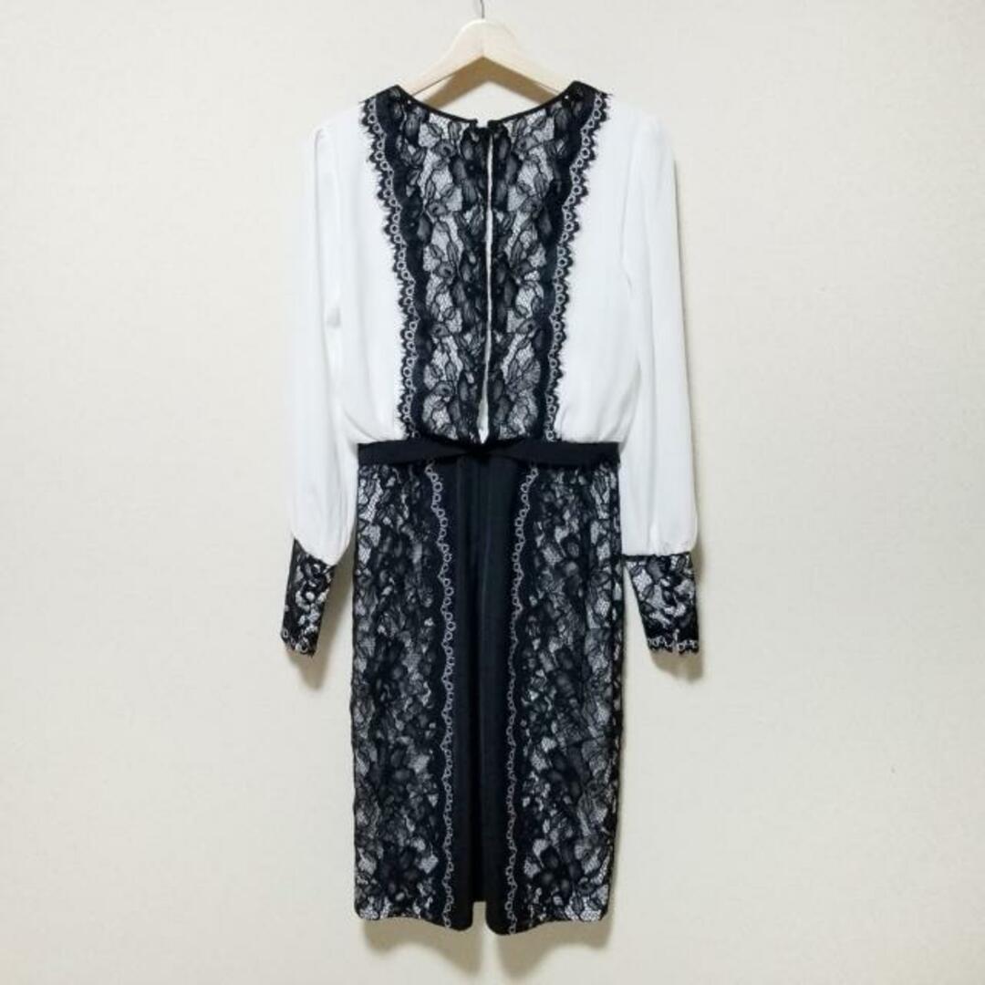 TADASHI SHOJI(タダシショウジ)のTADASHISHOJI(タダシショージ) ワンピース サイズ0 XS レディース美品  - 白×黒 長袖/ロング/レース レディースのワンピース(その他)の商品写真