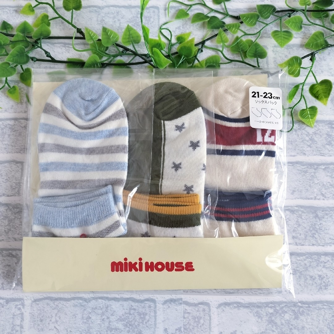 mikihouse(ミキハウス)のミキハウス ソックス  靴下  21～23cm 新品未使用 キッズ/ベビー/マタニティのこども用ファッション小物(靴下/タイツ)の商品写真