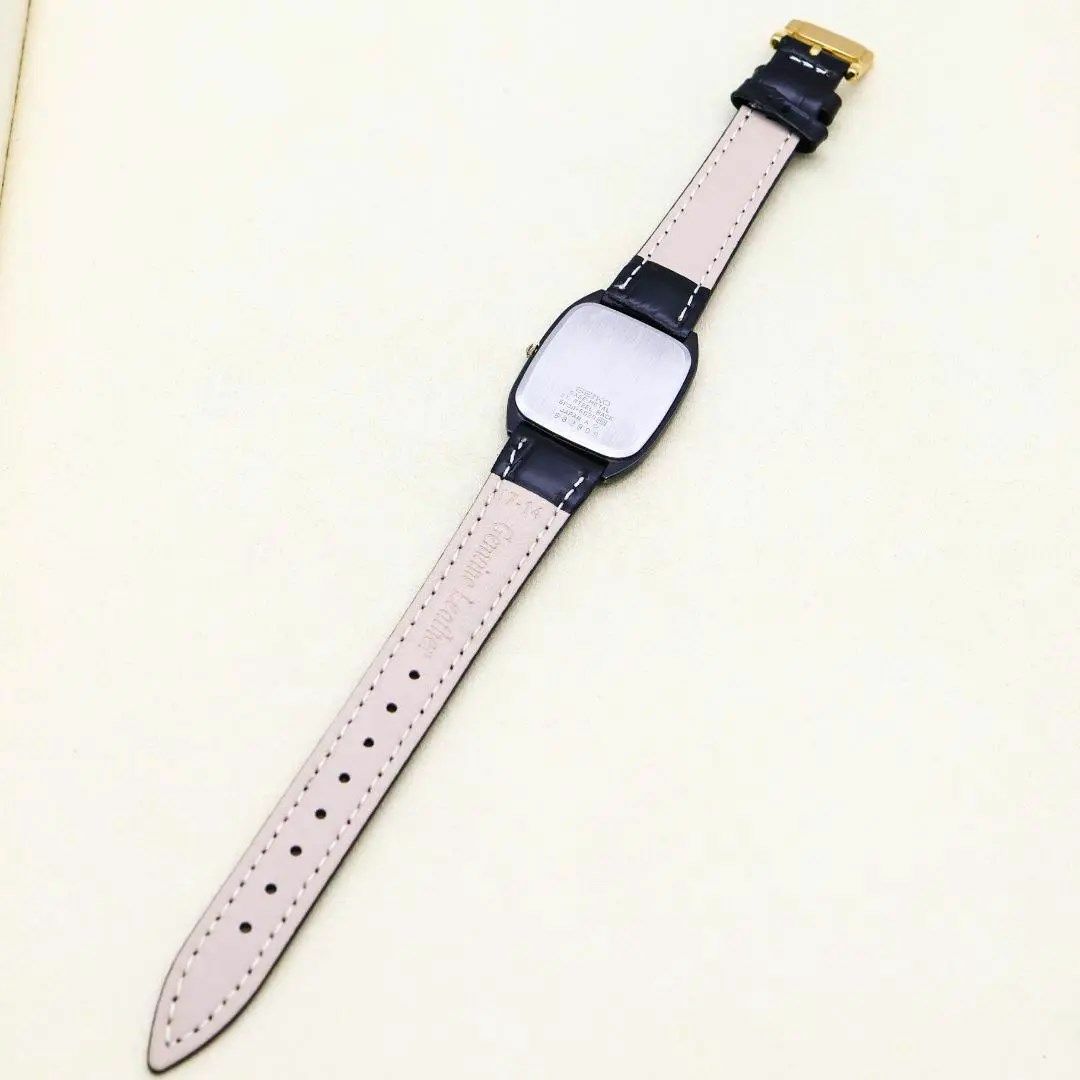 SEIKO(セイコー)の◆希少 稼働 SEIKO 腕時計 ネイビーラメ文字盤 新品電池 レザーベルト j レディースのファッション小物(腕時計)の商品写真