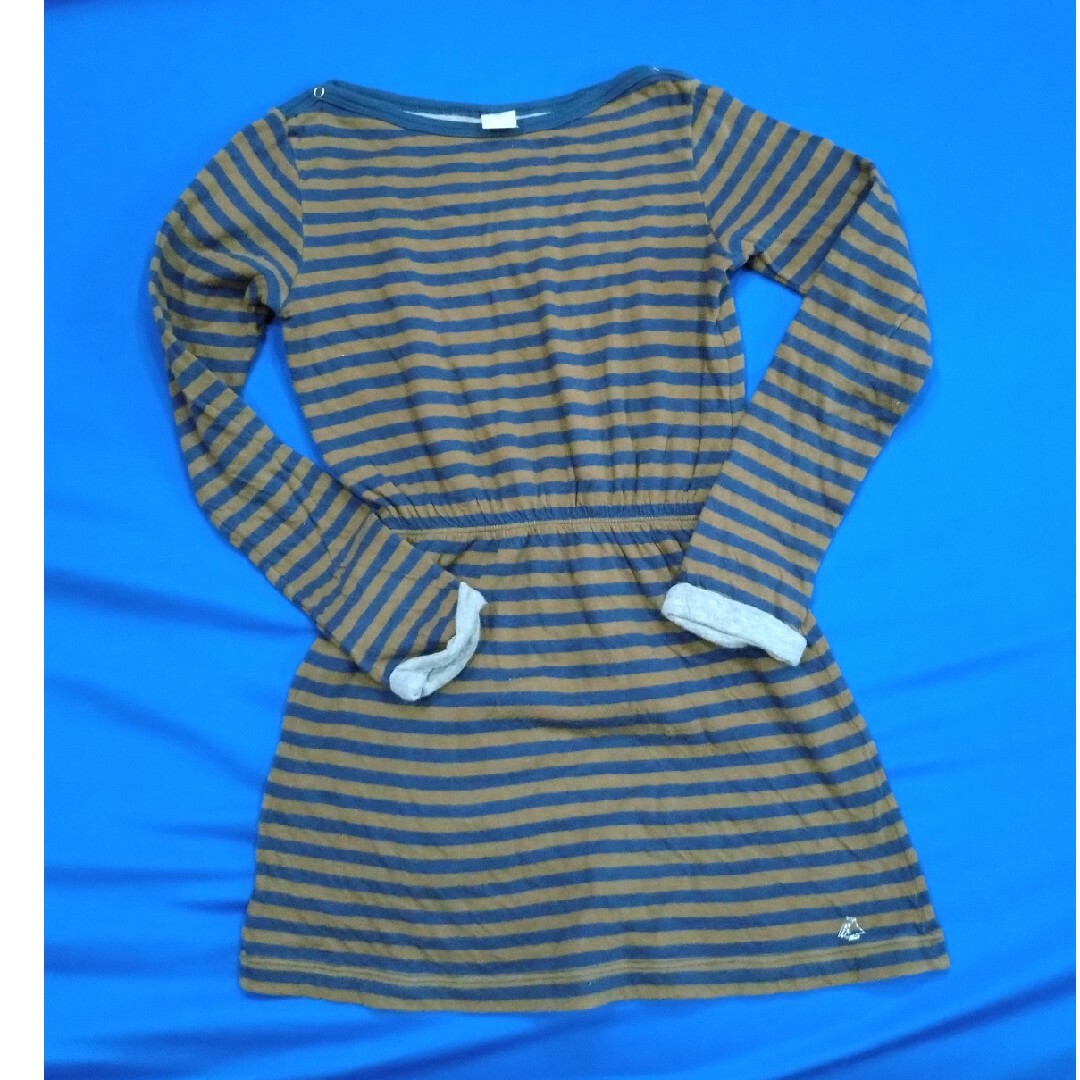 PETIT BATEAU(プチバトー)の長袖ワンピース PETIT BATEAU （130） キッズ/ベビー/マタニティのキッズ服女の子用(90cm~)(ワンピース)の商品写真