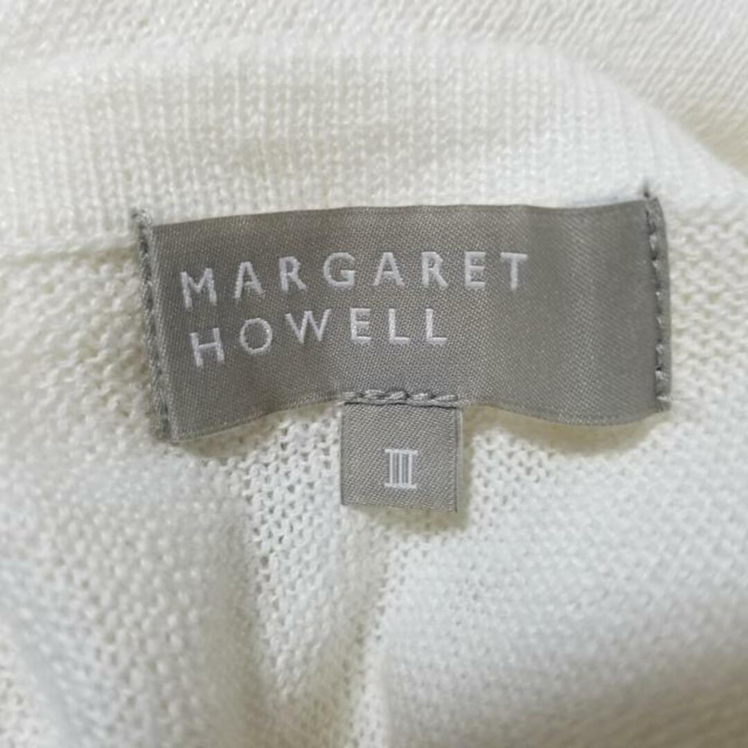 MARGARET HOWELL(マーガレットハウエル)のMargaretHowell(マーガレットハウエル) カーディガン サイズ3 L レディース - アイボリー 七分袖 レディースのトップス(カーディガン)の商品写真