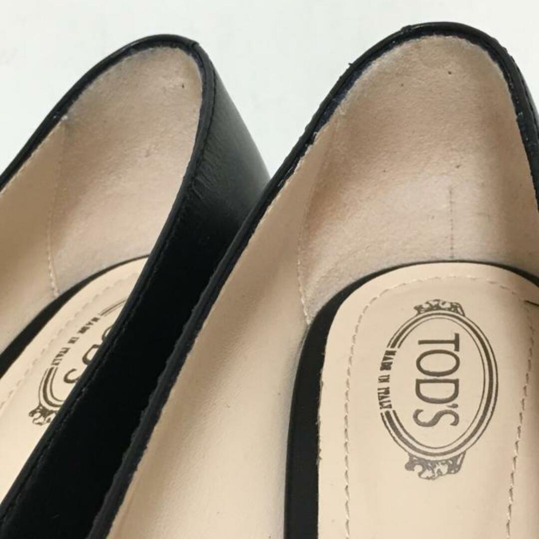 TOD'S(トッズ)のTOD'S(トッズ) パンプス 37 レディース - 黒 レザー レディースの靴/シューズ(ハイヒール/パンプス)の商品写真