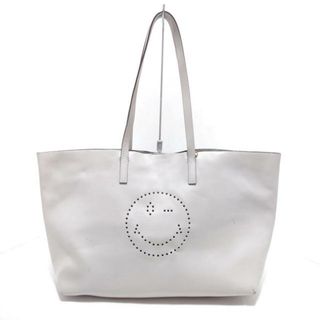 アニヤハインドマーチ(ANYA HINDMARCH)のAnya Hindmarch(アニヤハインドマーチ) トートバッグ スマイリーウィンク グレーベージュ レザー(トートバッグ)