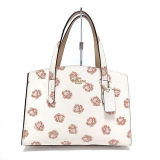 コーチ(COACH)のCOACH(コーチ) トートバッグ - 31033 アイボリー×ピンク 花柄/ラメ レザー(トートバッグ)