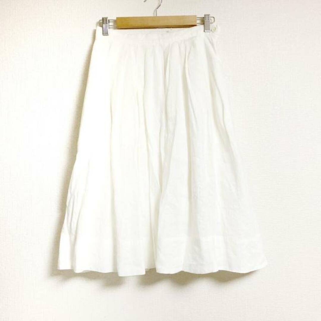 MARGARET HOWELL(マーガレットハウエル)のMargaretHowell(マーガレットハウエル) スカート サイズ2 M レディース - アイボリー ひざ丈/麻 レディースのスカート(その他)の商品写真