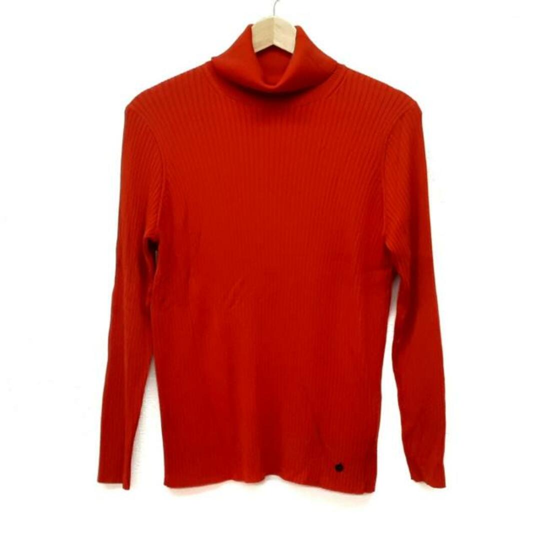 MACKINTOSH LONDON(マッキントッシュロンドン) 長袖セーター サイズ38 M レディース美品  - レッド タートルネック/ロゴプレート レディースのトップス(ニット/セーター)の商品写真