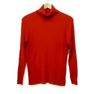 MACKINTOSH LONDON(マッキントッシュロンドン) 長袖セーター サイズ38 M レディース美品  - レッド タートルネック/ロゴプレート(ニット/セーター)
