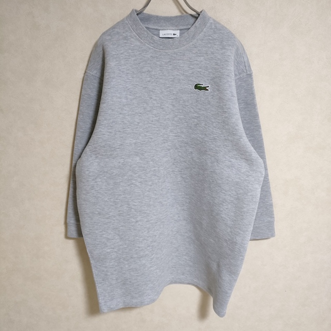 LACOSTE(ラコステ)のLACOSTE 長袖 サイズ40 ワンポイント ワンピース グレー レディース ラコステ【中古】4-0414M△ レディースのワンピース(ひざ丈ワンピース)の商品写真