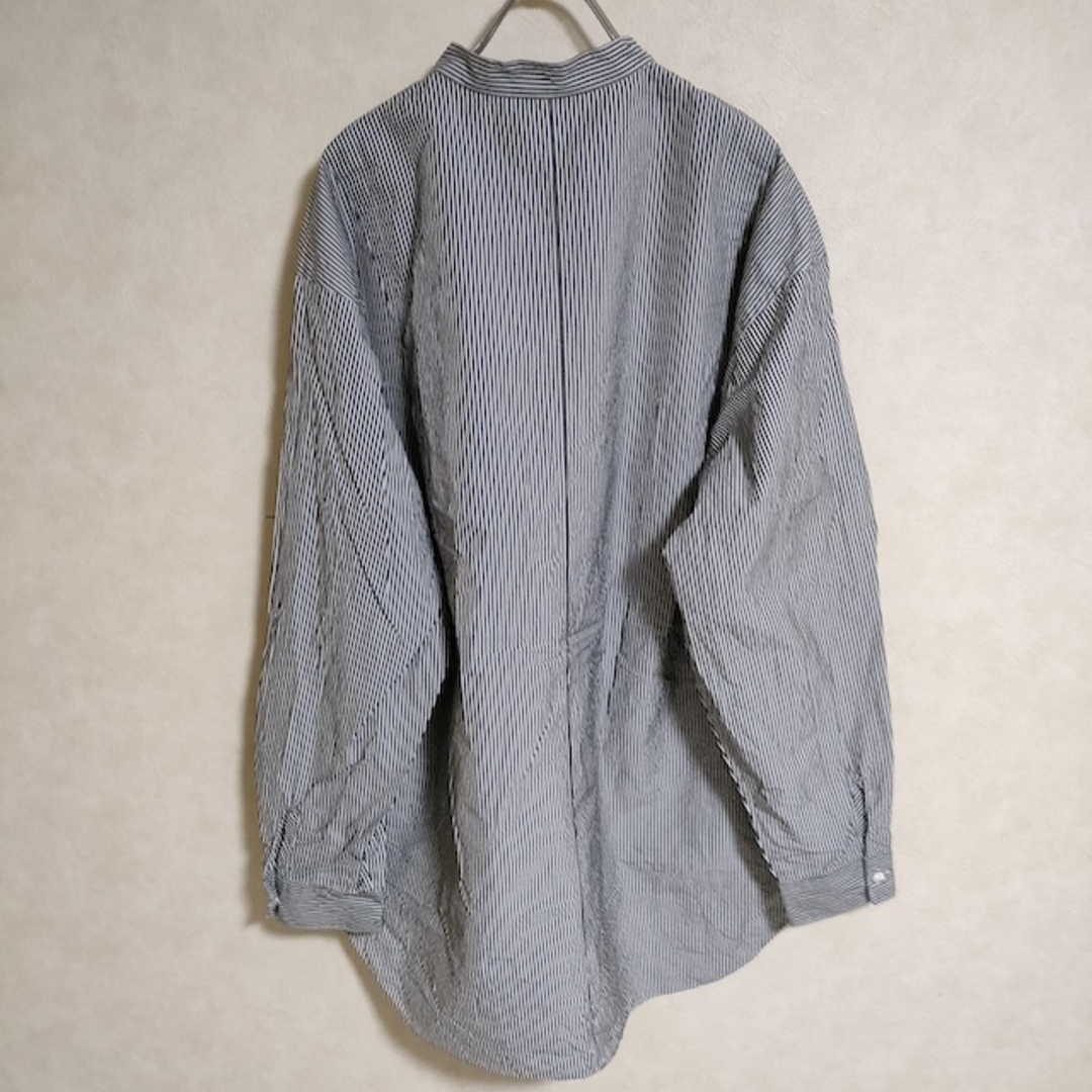 WELLDER Buck Side Tucked Band Collar Pullover Shirt スキッパーシャツ シルク混 長袖シャツ チャコールグレー メンズ ウェルダー【中古】4-0414M△ メンズのトップス(シャツ)の商品写真