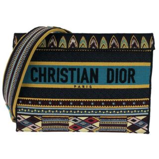 クリスチャンディオール(Christian Dior)のDIOR/ChristianDior(ディオール/クリスチャンディオール) ショルダーバッグ - ダークネイビー×マルチ 刺繍/ディオール キャンプ ジャガード(ショルダーバッグ)