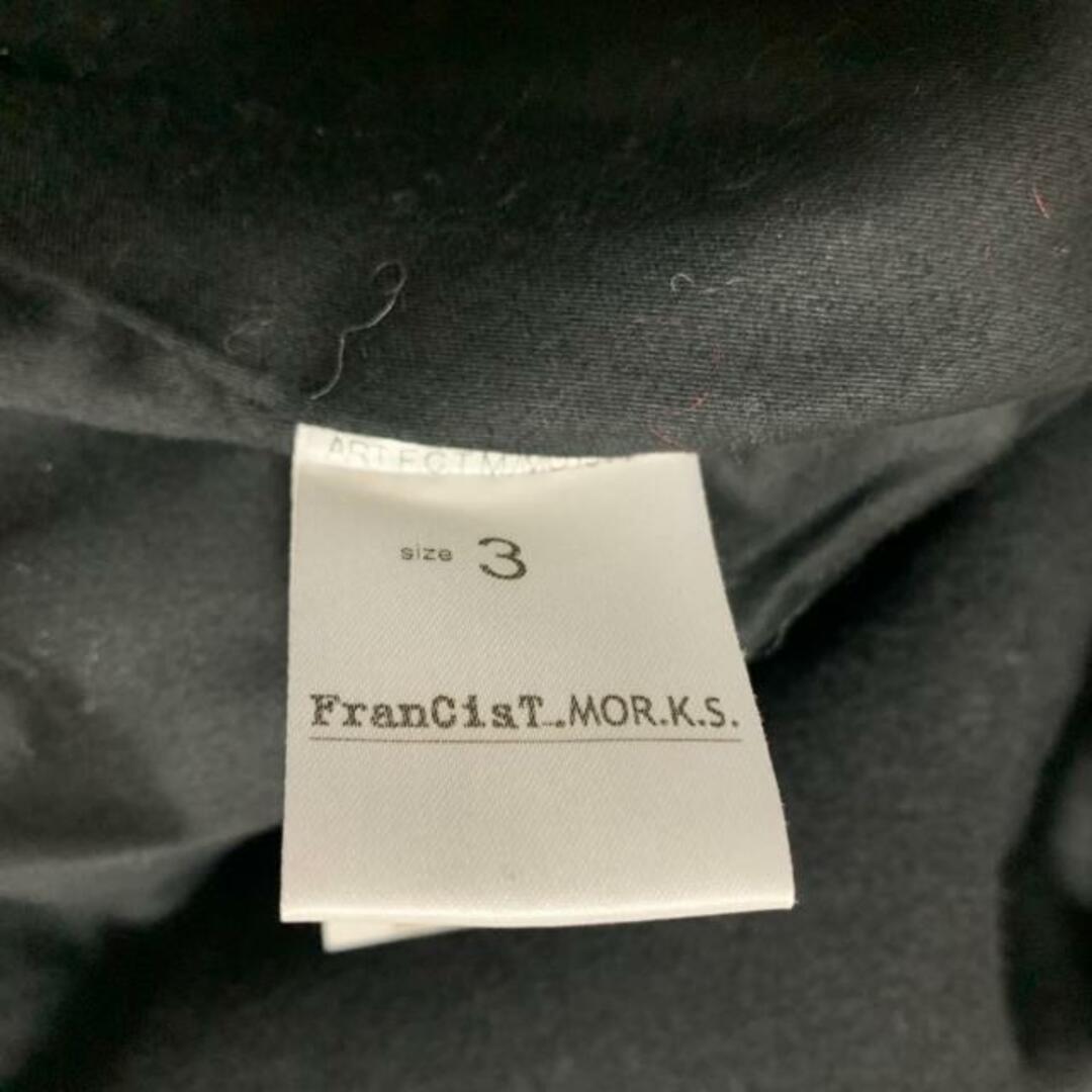 FranCisT_MOR.K.S.(フランシストモークス)のFranCisT_MOR.K.S.(フランシストモークス) コート サイズ3 L メンズ美品  - 黒×白×マルチ 長袖/豹柄/冬 メンズのジャケット/アウター(その他)の商品写真