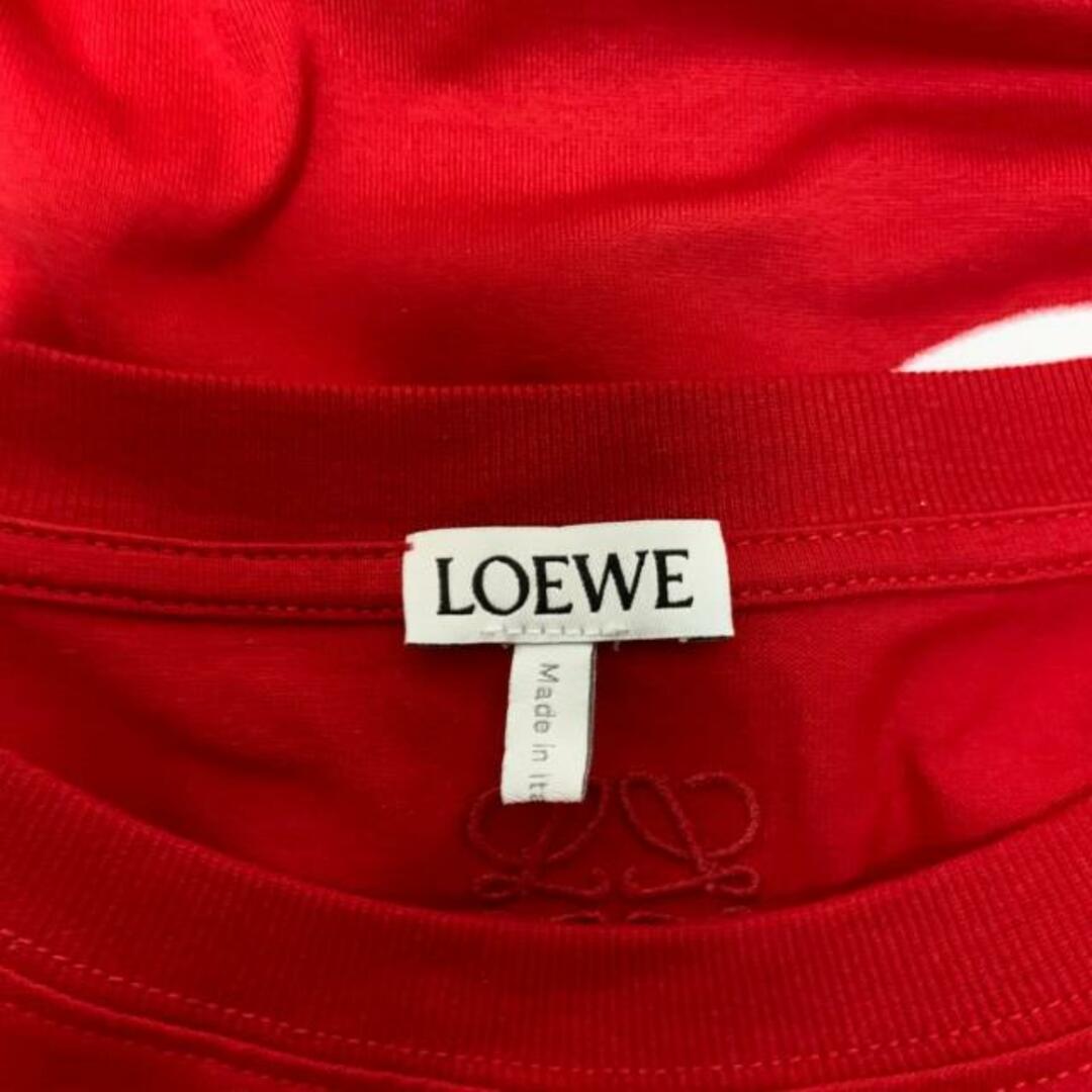 LOEWE(ロエベ)のLOEWE(ロエベ) 半袖Tシャツ サイズS メンズ美品  - レッド×白 クルーネック/ドット柄 メンズのトップス(Tシャツ/カットソー(半袖/袖なし))の商品写真