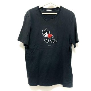 MONCLER - MONCLER(モンクレール) 半袖Tシャツ サイズM レディース美品  MAGLIA 黒×白×レッド クルーネック/FELIX THE CAT HELLO HATERS T-SHIRT/Felixコラボ