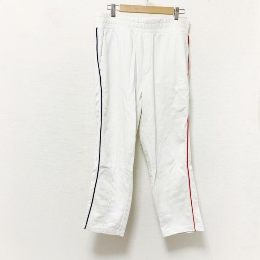 MONCLER(モンクレール)のMONCLER(モンクレール) パンツ サイズM メンズ PANTALONE 白×ダークネイビー×レッド フルレングス メンズのパンツ(その他)の商品写真