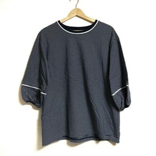 ロシャス(ROCHAS)のROCHAS(ロシャス) チュニック サイズ13 L レディース - 黒×白 クルーネック/長袖/ボーダー/MUSE BY ROCHAS Premiere(チュニック)