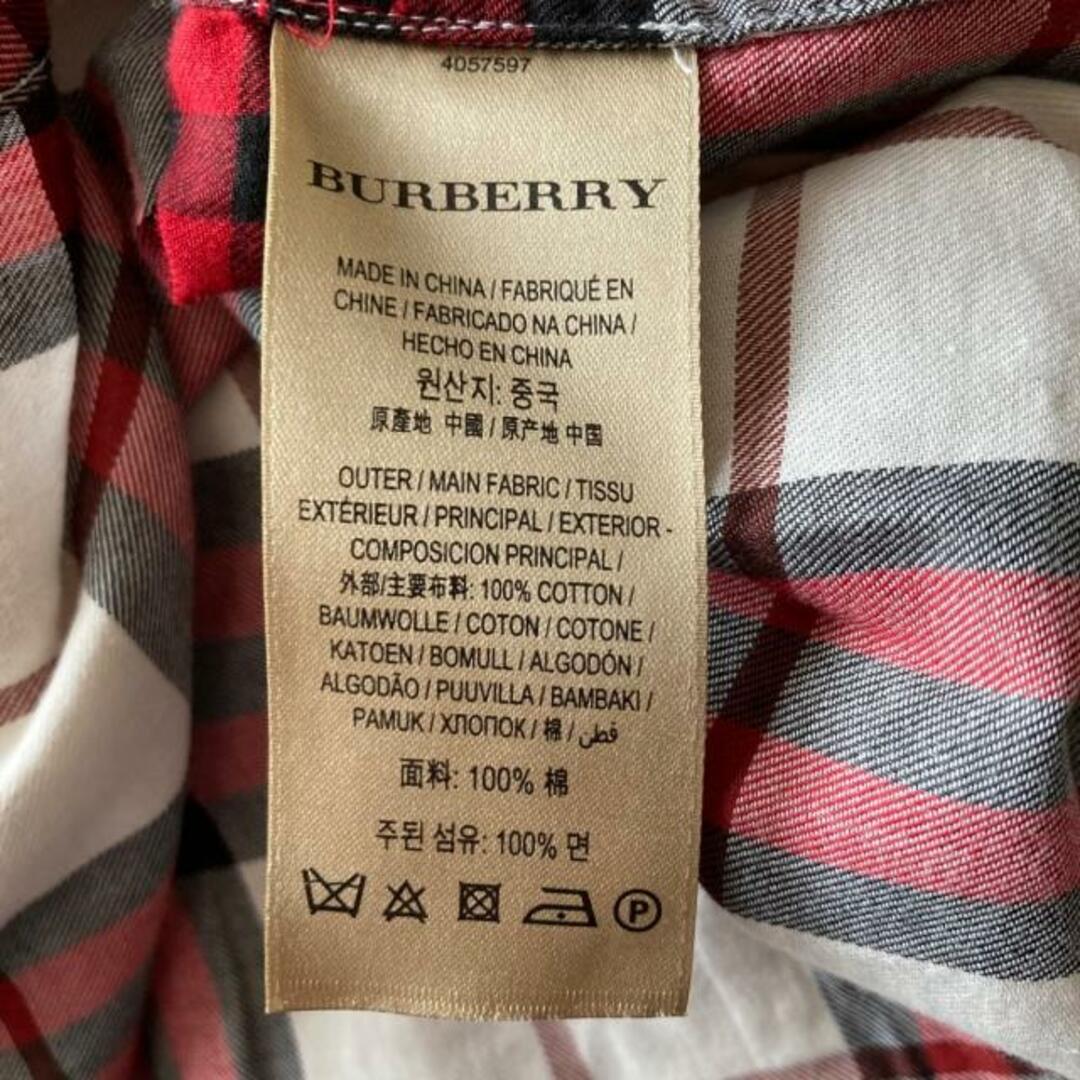 BURBERRY LONDON ENGLAND(バーバリーロンドンイングランド) 長袖シャツブラウス サイズ48 XL レディース - アイボリー×レッド×マルチ チェック柄 レディースのトップス(シャツ/ブラウス(長袖/七分))の商品写真