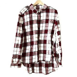 BURBERRY LONDON ENGLAND(バーバリーロンドンイングランド) 長袖シャツブラウス サイズ48 XL レディース - アイボリー×レッド×マルチ チェック柄(シャツ/ブラウス(長袖/七分))